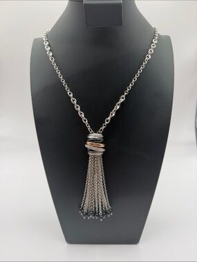 NWT Brighton Neptunes Ring Tassel Two Tone Long Necklace